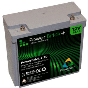Lithium Ion battery 12V-20Ah - LiFePO4 - PowerBrick®