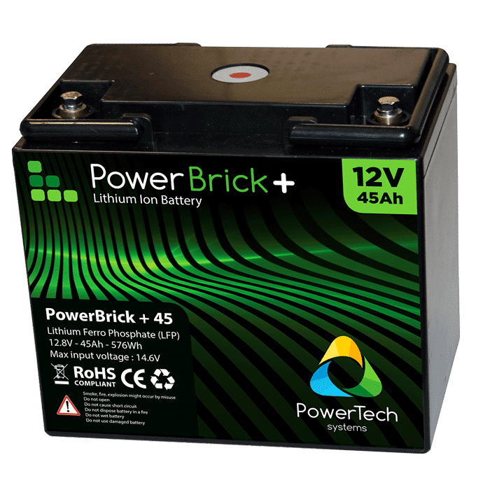 een miljard deur snijden Lithium Ion battery 12V 45Ah - LiFePO4 high quality battery by PowerTech