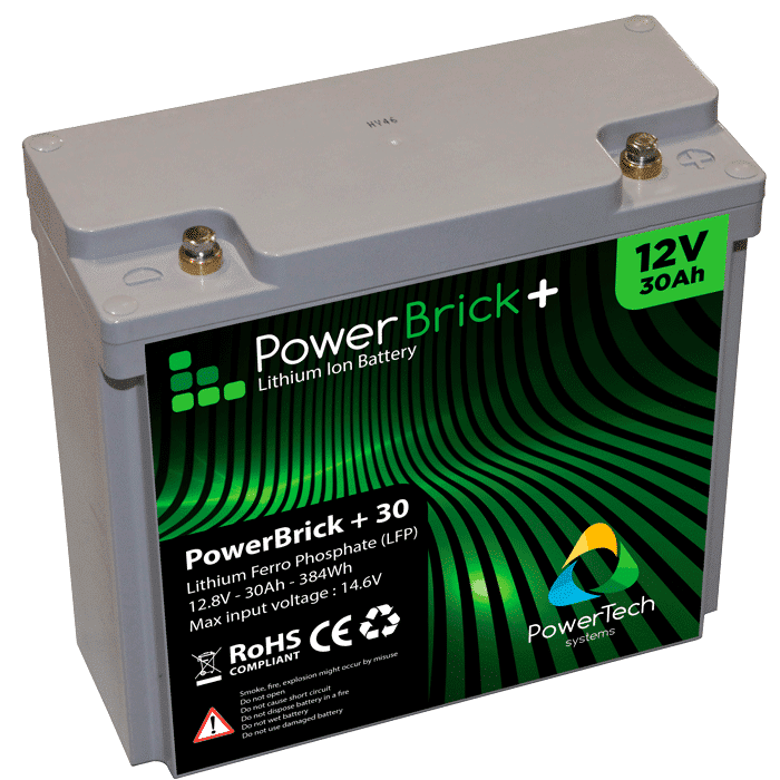Batterie Lithium 12V 30Ah - LiFe (LiFePO4) - PowerBrick®